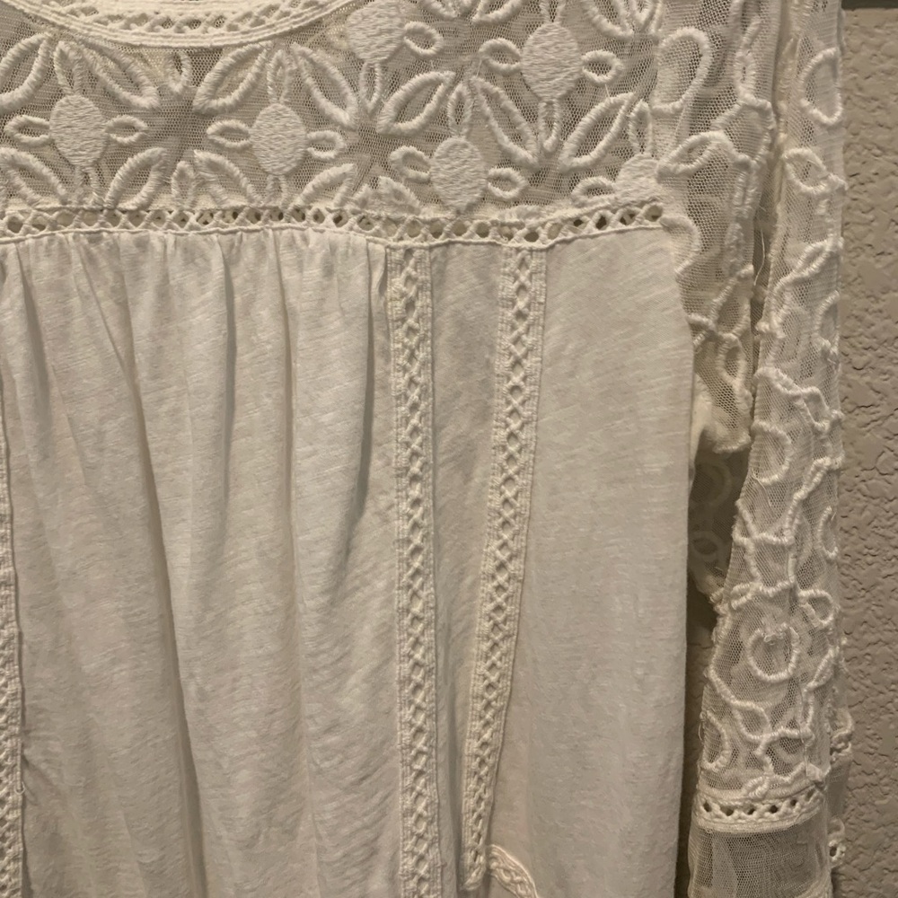 Anthropologie “Meadow Rue” Top “S” Off-White 100% cotton